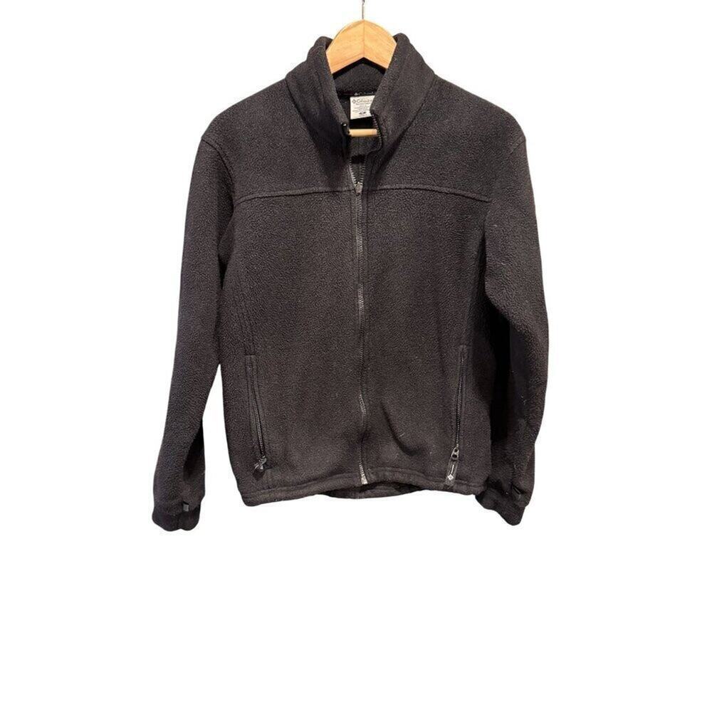 Columbia Womens Black Fleece Jacket Size M 100% Polyester